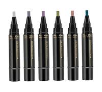 Juego de bolígrafos de esmalte de uñas 3 en 1, 6 piezas, bolígrafos de esmalte de uñas de secado rápido, remojo en un solo paso, arte de bricolaje para mujeres y niñas, 6 colores, 8 ml (C)