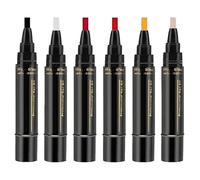 Juego de bolígrafos de esmalte de uñas 3 en 1, 6 piezas, bolígrafos de esmalte de uñas de secado rápido, remojo en un solo paso, arte de bricolaje para mujeres y niñas, 6 colores, 8 ml (A)