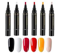 Juego De Bolígrafos De Esmalte De Uñas-Kit De Esmalte De Uñas De Secado Rápido De 6 Colores | Ningún UV Necesita Bolígrafos De De Gel, 8 Ml Cada | Juego De De Manicura Portátil Para