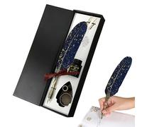 Juego de bolígrafos de ganso - Kit de caligrafía vintage | Herramienta de escritura retro, pluma con tinta de pluma, paquete inicial para cartas de diario, bocetos manuscritos, decoración para oficina