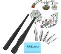 Juego de bolígrafos de inmersión de cómic de dibujos animados de manga, 1 juego de herramientas de kit de pintura de dibujo de cómic de dibujos animados de manga con 2 portalápices y 5 puntas