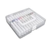Juego de Bolígrafos de Pintura Acrílica, Rotulador Líquido Directo Vibrante de 24 Colores para Manualidades, Proyectos de Arte en Madera y Tela Metálica (B)