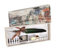 Juego de Bolígrafos de Plumas, Traje de Escritura Creativo Vintage para Amantes, Profesores y Compañeros de Clase, 12 X 4,8 X 1,6 Pulgadas, Elegante Caja de Regalo con Accesorios Completos