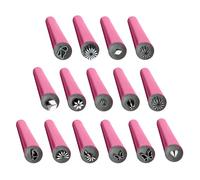 Juego de bolígrafos de sello para uñas, bolígrafos de sello de flores para uñas,15x Almohadilla para herramientas con 6 patrones artísticos diferentes - de estampado de uñas, Kit de estampado de uñas