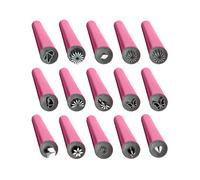 Juego de bolígrafos de sello para uñas, conjunto de bolígrafos de uñas | 15x Sello para herramientas con 6 patrones artísticos diferentes - Sello de herramienta de graffiti art herramientas de poi