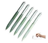 Juego de bolígrafos de tinta de gel de colores - Bolígrafo retráctil | 5 piezas de negro punto final escritura suave precisión mejorada gell-secado para oficina, escuela, diario, bocetos, nota