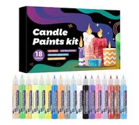 Juego de bolígrafos de vela - Herramienta de pintura con 18 bolígrafos de gel para candelabros de 1,7 x 12,2 cm | Set Đe Śtylos Gel Dôe Decoración 3D Candle para un diseño artístico creativo | Po