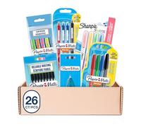 Paper Mate Juego de bolígrafos Sharpie | Suministros de papelería | Bolígrafos, resaltadores, portaminas y cinta correctora | Perfecto para la escuela y la oficina | 26 cuenta
