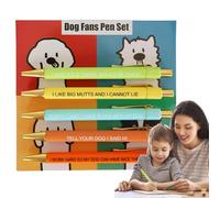 Juego De Bolígrafos Para Perros - Lindos Bolígrafos De Escritura Portátiles | Paquete De 5 Bolígrafoss De Bolsillo Paraa Amantes De Los Perros, Ideales Para Notas, Cartas, Escuela, Oficina, Diario Y U