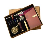 Juego de bolígrafos y bolsas de tinta para invitaciones de fiesta, álbumes de recortes, bolígrafo de inmersión vintage y sello para boda, cuaderno de diario de cuero