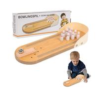 Juego de Bolos Infantiles Set,Mini Juego de Bolos para Niños,Juego de Bolos de Madera,Madera Regalo de Papá Noel para Adultos y Niños a Partir de 3 Año