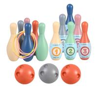 Juego De Bolos Para Niños Pequeños: Colorido Kit De Bolos Para Jóvenes, Entretenimiento Interactivo Para Deportes En Interiores | Juguetes Portátiles Para Celebración De Cumpleaños Con Doce Alfileres,