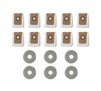 Juego de bolsa de polvo y paño de fregona compatible con Cecotec para Conga 11090, diseñado para una limpieza eficiente y contención de polvo, múltiples piezas (B)