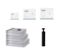 Juego de bolsas compactas de almacenamiento al vacío con bomba manual para ahorrar espacio de manera eficiente para almacenar ropa, ropa de cama y artículos de viaje con bolsas PE PA de polvo y