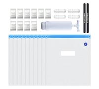 Juego de bolsas de almacenamiento de filamentos, bolsas de vacío para impresora 3D, reutilizables, selladas al vacío, a prueba de humedad, 10 bolsas con 10 agentes desecantes y 1 bomba de mano para