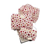 Juego de Bolsas de Maquillaje Acolchadas 1 unid/Set Bolsa de Maquillaje Acolchada con corazón Amor, Aseo Gran Capacidad, Almacenamiento, Juego portátil Cremallera