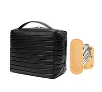 Juego de bolsas de maquillaje de viaje abiertas de 180°, impermeables, abiertas, bolsas de aseo planas para mujer, rompecabezas plegable de gran capacidad, organizador de cosméticos con compartimento