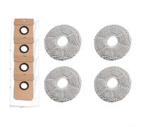 Juego de bolsas de polvo para aspiradora y paños de microfibra para robot aspirador Cecotec Conga 11090, paquete de 10 bolsas y 6 paños de fibra superfina, reutilizable, de alta absorción (A)