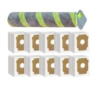 Juego de bolsas de polvo y paños de fregona compatibles con aspiradoras robot Roomba Max 705 706 para mantenimiento de limpieza de suelos duros (11 piezas)
