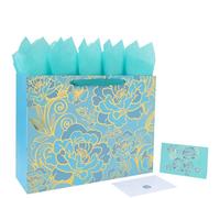 Juego de bolsas de regalo extra grandes de 16.5 pulgadas con asas, tarjeta de felicitación, papeles de seda y calcomanías para mujeres y niñas, para cumpleaños, boda, aniversario y día de la madre,