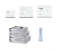 Juego de bolsas de vacío, paquete de 3 unidades, tamaño de mano, viaje inalámbrico con bomba de aire recargable, compresión que ahorra espacio, ABS resistente a pinchazos, para viajeros y embalaje de