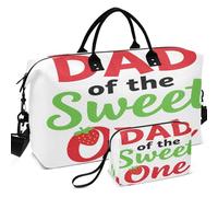 Juego de bolsas de viaje acolchadas con ondas ultrasónicas, funda acolchada para carrito de fácil almacenamiento para deportes y gimnasio, Dad of the Sweet Strawberry Summer First, one size, Retro
