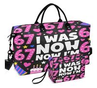 Juego de bolsas de viaje acolchadas con ondas ultrasónicas, funda acolchada portátil para almacenamiento diario, 7 Year Old Birthday I was 6 Now I'm 7 67 Meme, one size, Retro