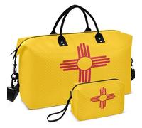 Juego de bolsas de viaje acolchadas, estampadas, convertibles, portátiles para viajes, New Mexico State Flag, one size, Retro