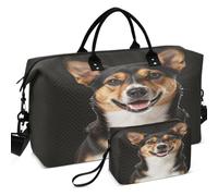 Juego de bolsas de viaje acolchadas estampadas | Múltiples bolsillos, gran capacidad para viajes, adorable pantalón corto de tres colores con patas