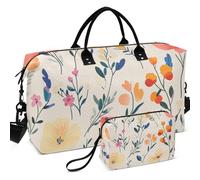 Juego de bolsas de viaje para gimnasio, con múltiples bolsillos, fácil almacenamiento para almacenamiento diario, Bonitas flores de primavera rústicas, one size, Retro