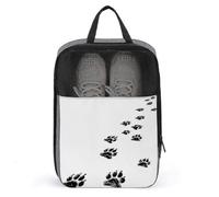 Juego de bolsas de zapatos negras con estampado de patas de gato para viajes, uso diario, bolsa de almacenamiento antipolvo para zapatos de golf