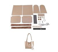 Juego de bolso mano hecho a con costura a, kit bricolaje for hacer bolsos cuero hechos a, for mujer(Num1 Khaki)