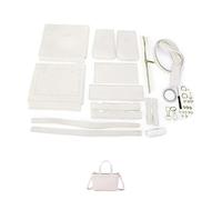 Juego de bolso mano hecho a con costura a, kit bricolaje for hacer bolsos cuero hechos a, for mujer(Num5 Beige)