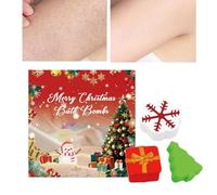 Juego de bombas de baño navideñas para niños, 3 piezas de bolas de baño con temática navideña, diversión orgánica para niños, fórmula que crea aromas relajantes para mujeres