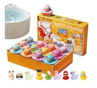 Juego de bombas de baño: orbes de remojo con diseño de pato de 4,9 cm, bolas de lavado efervescentes de colores, gotas de burbujas | Divertidas tabletas de agua espumosa para baño, en la