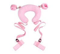 Juego De Bondage Bdsm Con Esposas Ajustables Al Tobillo Y Almohada Suave,Adecuado Para Parejas,Juegos Sexuales Femeninos,Esposas Sexuales Para Adultos Para Mujeres,Suaves,Color Rosa,Talla Única