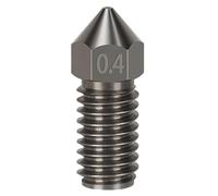 Juego de boquillas de acero inoxidable endurecido para impresora 3D, Hotend, de 0,4 mm, para AnkerMake, rosca M6 de alta temperatura, puntiaguda, resistente al desgaste (acero inoxidable)