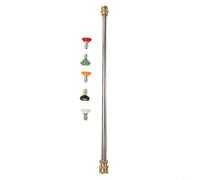 Juego de boquillas de alta presión de 4000 PSI con lanza de 16 pulgadas y 5 boquillas de acoplamiento rápido (0°/15°/25°/40° + boquilla de jabón) para limpiadores de gasolina y eléctricos de alta