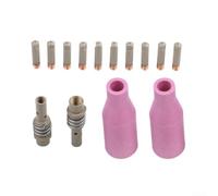 Juego de boquillas de cerámica para soplete de soldadura MIG 15AK/MB15, puntas de contacto de cobre 0,6 - 1,2 mm, boquilla de gas y accesorios de soporte (0,6 mm)