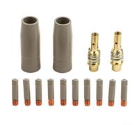 Juego de boquillas de contacto de cobre 0,6 mm para soldadura MIG MAG | Aluminio de aviación, resistente al calor, larga vida útil, para quemadores de 15 AK, construcción robusta