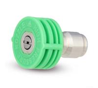 Juego de boquillas de lavado a presión con 14 boquillas de conexión rápida para limpieza de coches y vehículos, aptas para varios rangos de presión (verde)