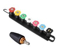 Juego de boquillas de lavado a presión, soporte de boquilla de lavadora de alta presión con 7 puntas de pulverización, boquilla turbo giratoria de 4000 psi