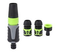 Juego de boquillas de manguera rociadora de agua para jardín Control de flujo ajustable Adaptador de conexión rápida para lavado de autos Riego de patio Material ABS Tamaño de