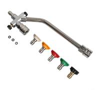 Juego de boquillas de pulverización de doble conector de alta presión, 5 puntas, 0-65 grados, 1/4 pulgadas, ajuste rápido para lavado a presión, manguera de jardín, patio, cubierta, entrada, coche