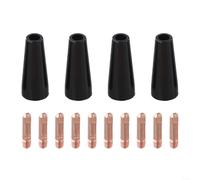 Juego de boquillas de soldadura MIG sin gas compatibles con linterna 14AK 15AK, puntas de contacto de cobre de 0,6 mm y 0,8 mm para núcleo de flujo