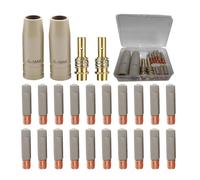 Juego de boquillas de soldadura profesionales de 24 piezas, construcción de metal, revestimiento resistente a la corrosión para quemadores de 15 AK, uso avanzado, juego de boquillas de soldadura