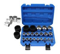 Juego de boquillas genérico - Kit de manguitos para reparación de automóviles | Set de precisión 21 piezas llave de vaso en forma de ciruelo para mecánica doméstica taller garaje automotriz