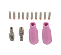 Juego de boquillas para soplete de soldadura 15AK MB15 MIG MAG, 14 piezas, boquilla de cerámica de cobre, boquillas de contacto 0,6 - 1,2 mm, soporte para boquilla de gas, pieza de repuesto (0,8 mm)