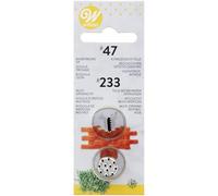 Wilton Hair and Basketweave Piping Tip Set, Satndard Size, 2 Pieces Basket 47 233-Juego de Puntas, Acero Inoxidable, 2.7 x 3.8 x 10.4cm