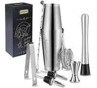 Juego de Boston Coctelera 8pcs 304 Herramientas de Barra de Cóctel de Acero Inoxidable, Profesional Coctelera Kit de 700/600ml, Cocktail Shaker Set para Bar & casa